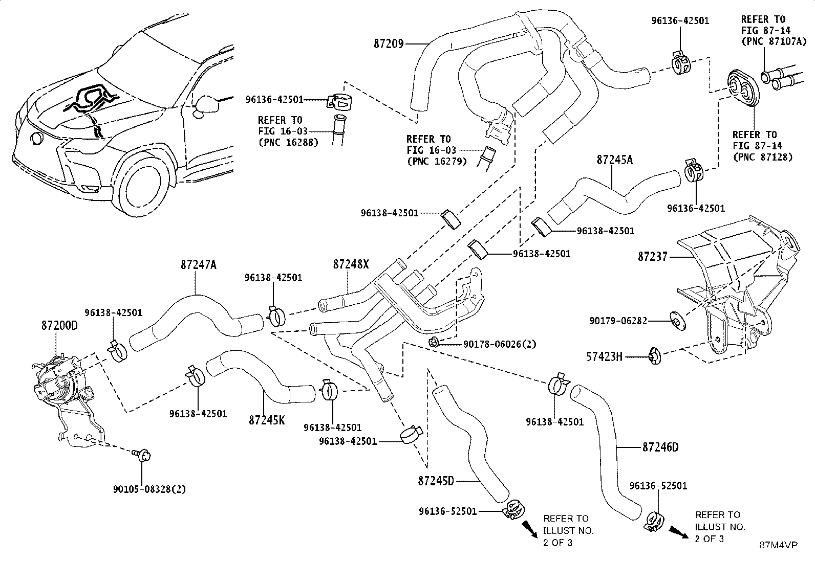 87243-60500 HOSE, HEATER WATER product image