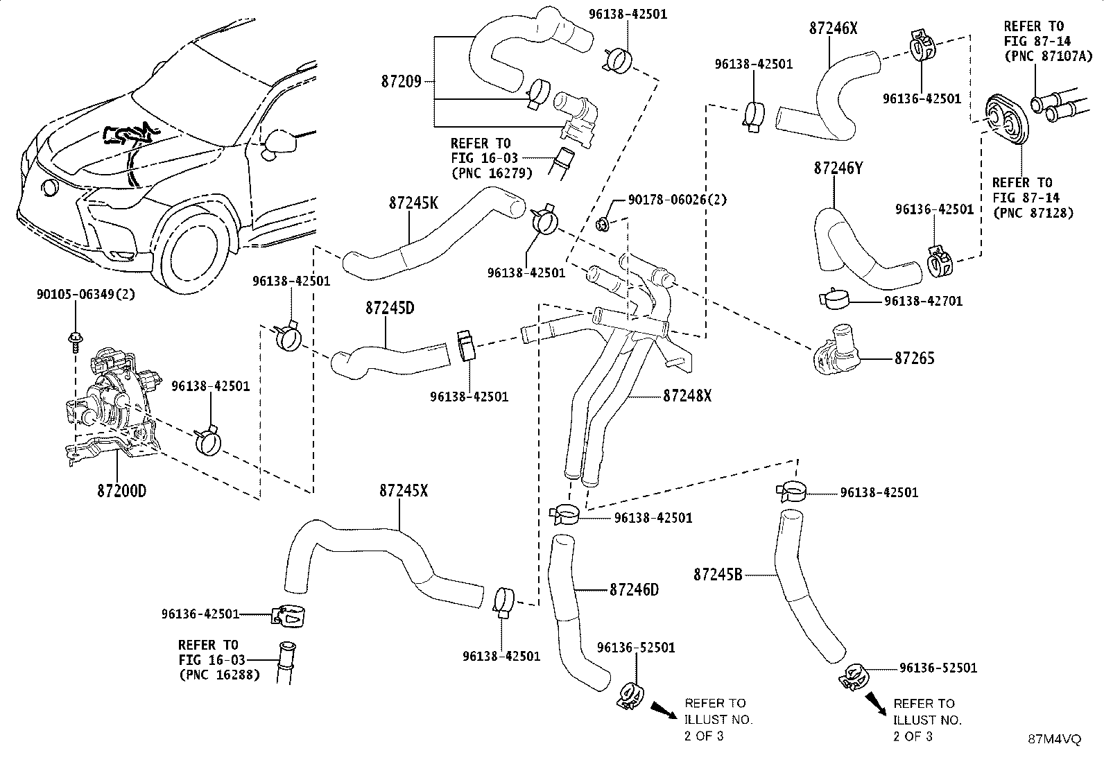87243-60500 HOSE, HEATER WATER product image