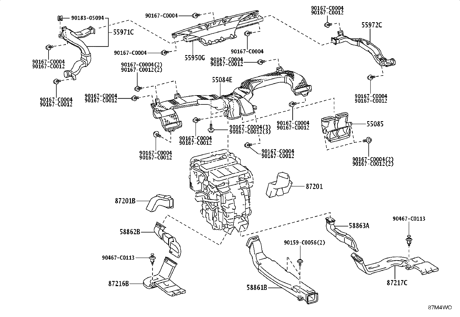 58862-YL010 DUCT, CONSOLE BOX, NO.2 product image