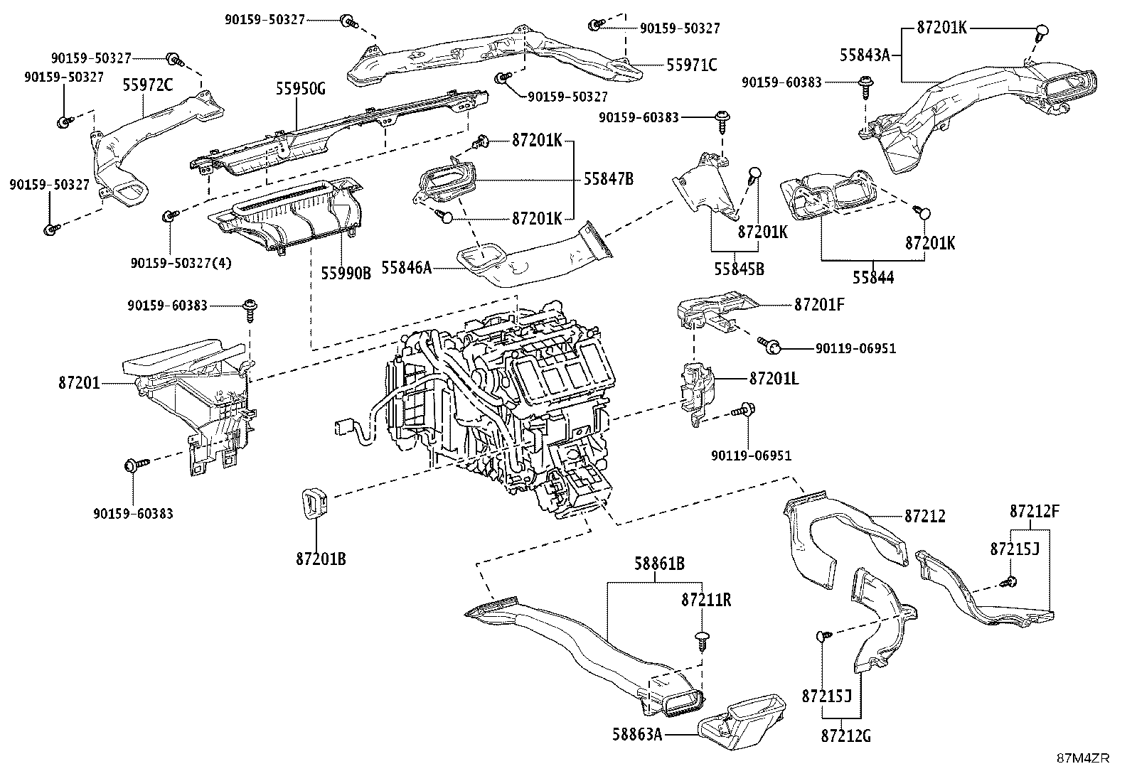 55843-42210 DUCT, HEATER TO REGISTER, NO.1 product image