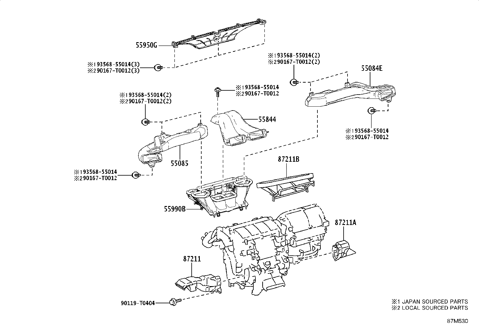 55844-KK110 DUCT, HEATER TO REGISTER, NO.2 product image