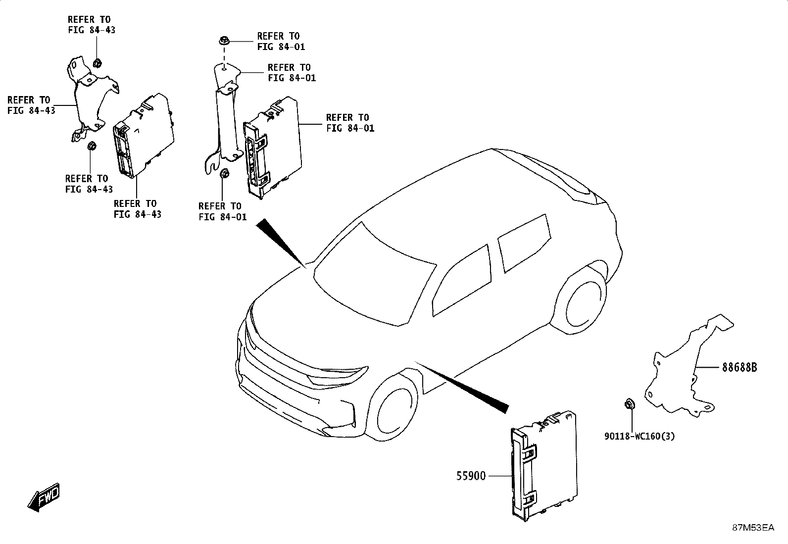 55086-WC005 DUCT, HEATER TO REGISTER, CENTER product image