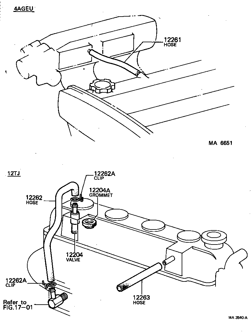 12204-88280 VALVE SUB-ASSY, VENTILATION product image