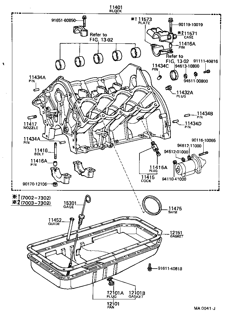 11401-59015 BLOCK SUB-ASSY, CYLINDER product image