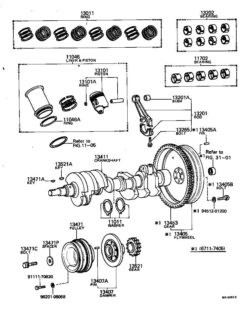 91111-71232 BOLT, FLYWHEEL SETTING product image