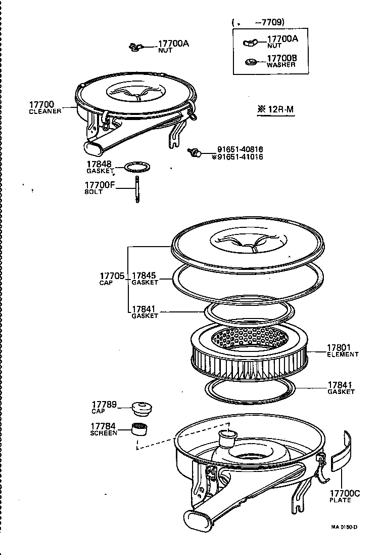 17705-34071 CAP SUB-ASSY, AIR CLEANER product image