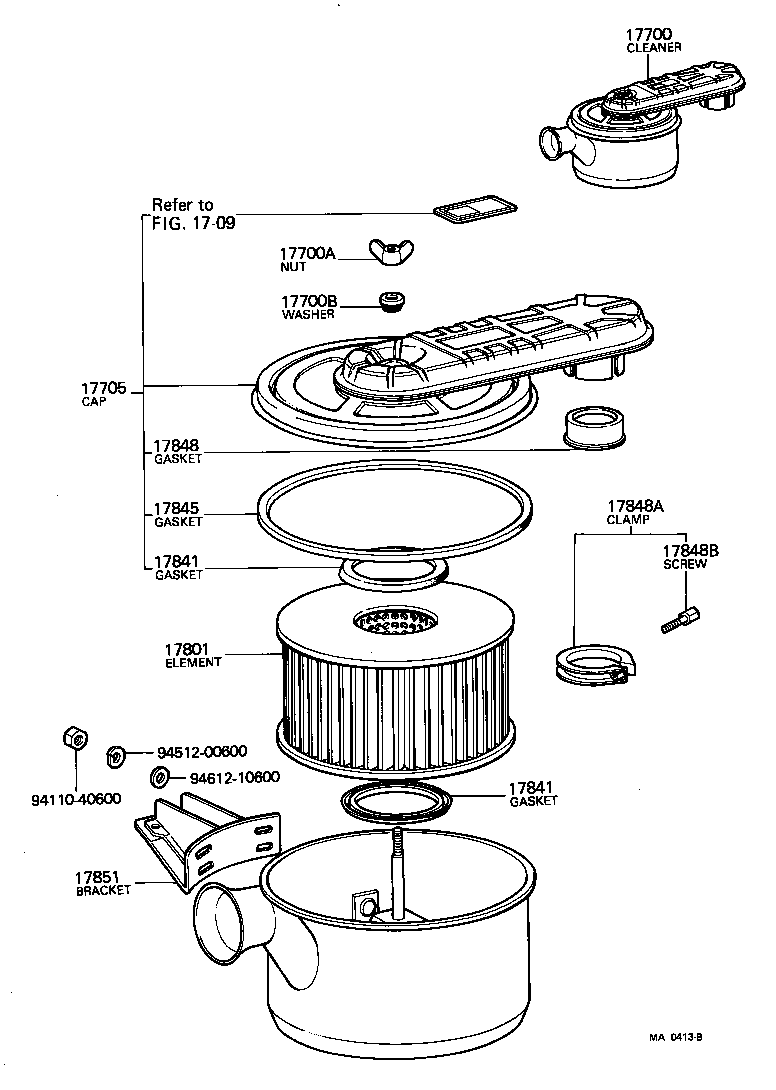 17705-60171 CAP SUB-ASSY, AIR CLEANER product image