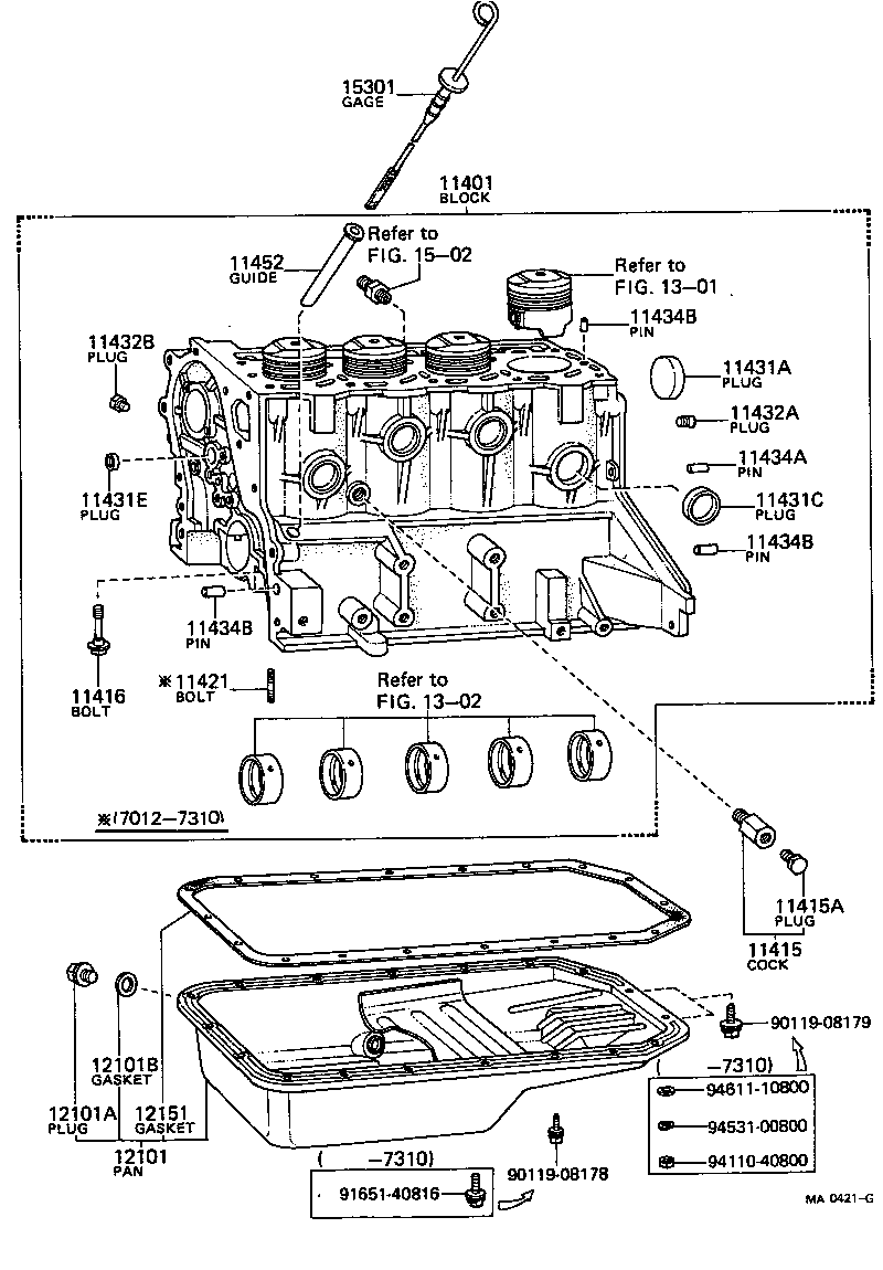 11401-29035 BLOCK SUB-ASSY, CYLINDER product image