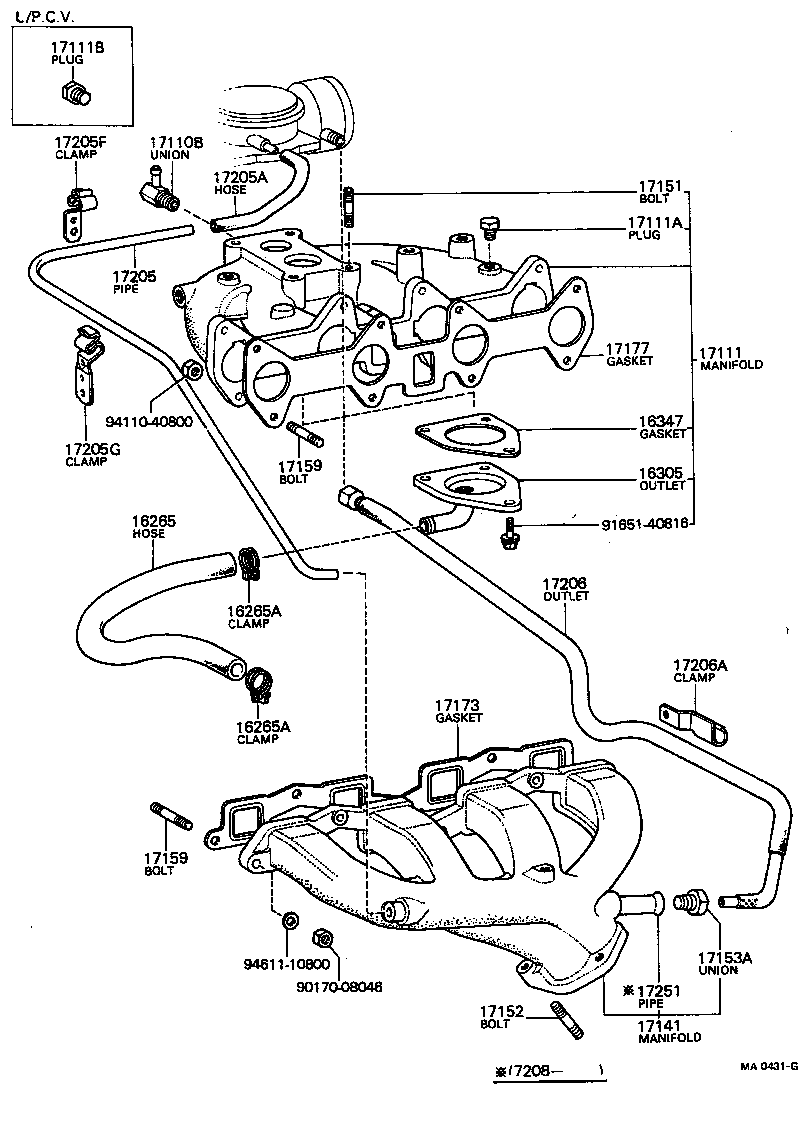 16347-25010 GASKET, WATER BY-PASS product image