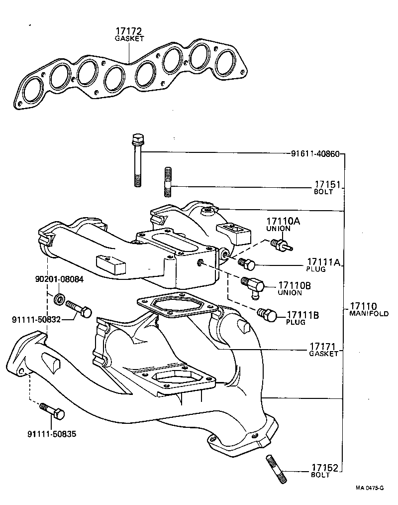 17110-44073 MANIFOLD ASSY product image