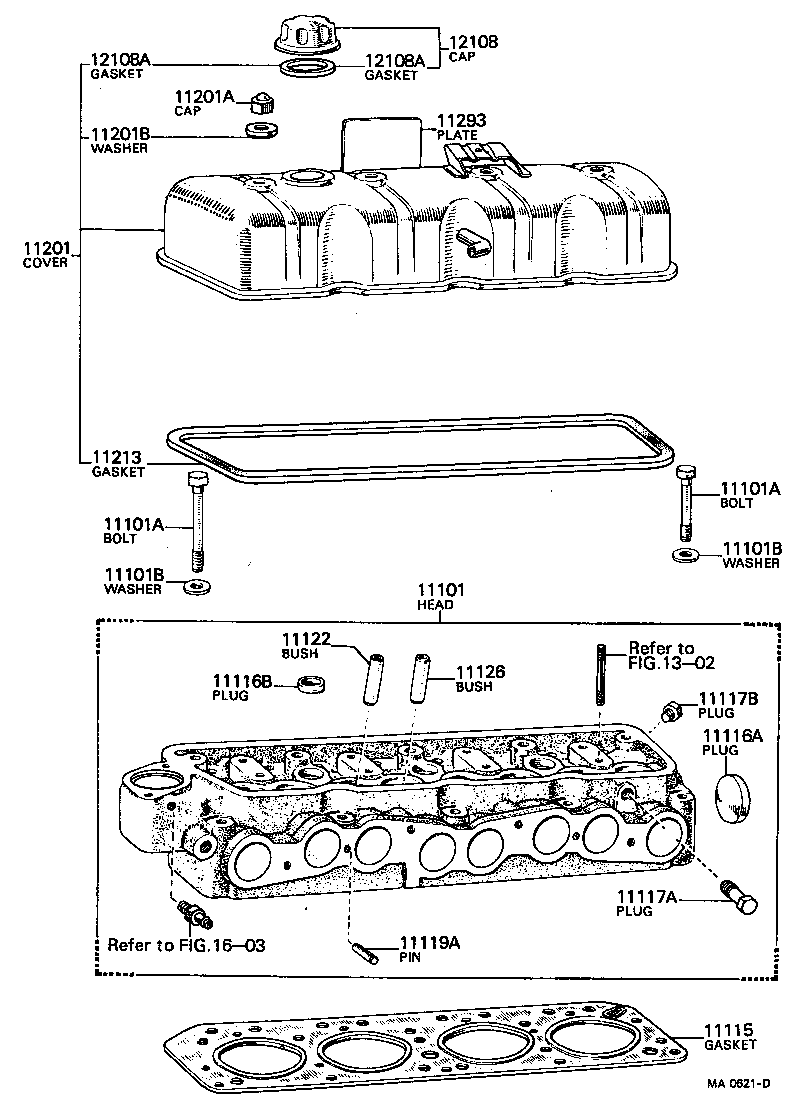11101-39325 HEAD SUB-ASSY, CYLINDER product image