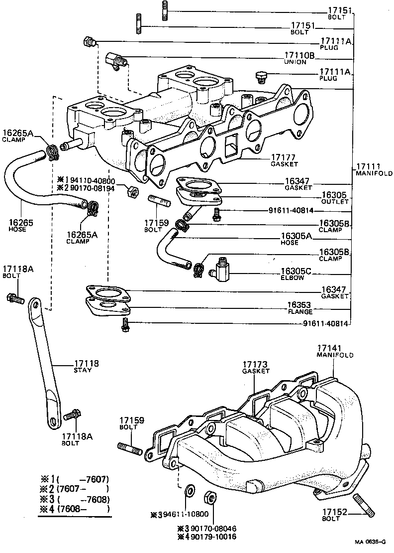 16347-25010 GASKET, WATER BY-PASS product image