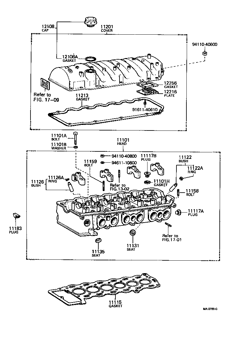 11101-49166 HEAD SUB-ASSY, CYLINDER product image
