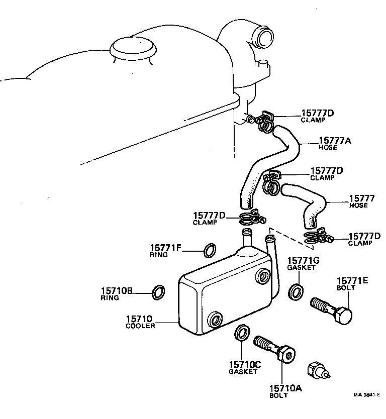 15710-56030 COOLER ASSY, OIL product image