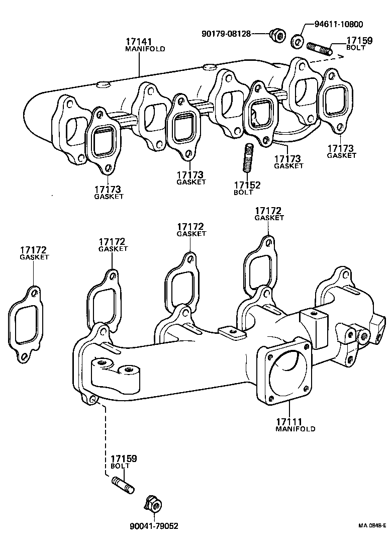 90116-10050 BOLT, STUD(FOR MANIFOLD TO CYLINDER HEAD) product image