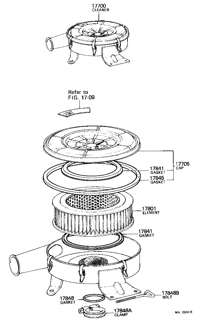 17705-60171 CAP SUB-ASSY, AIR CLEANER product image