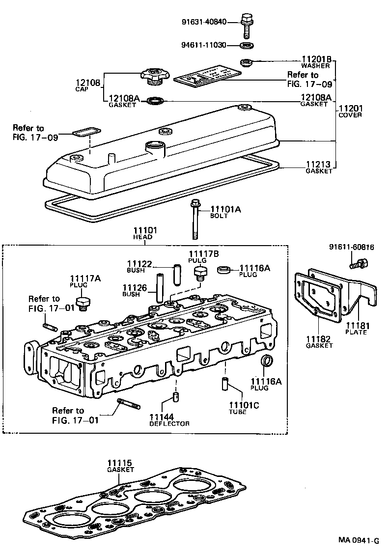 11101-59095 HEAD SUB-ASSY, CYLINDER product image