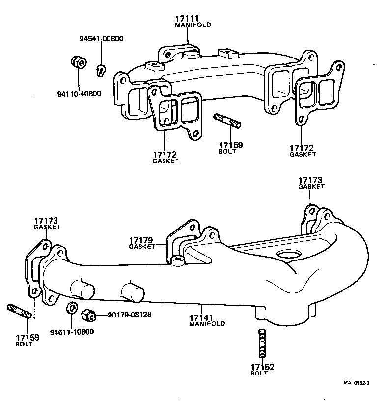 90116-08065 BOLT, STUD(FOR MANIFOLD TO CYLINDER HEAD) product image