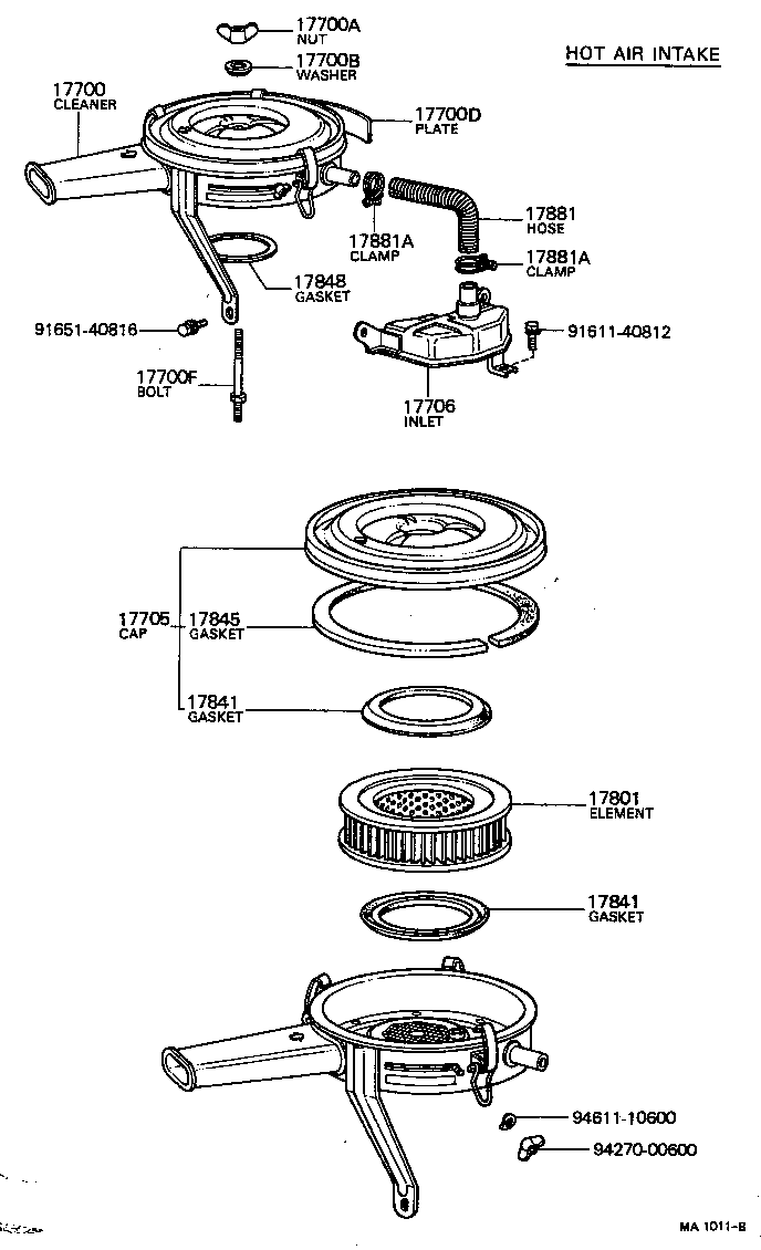 17700-25015 CLEANER ASSY, AIR product image