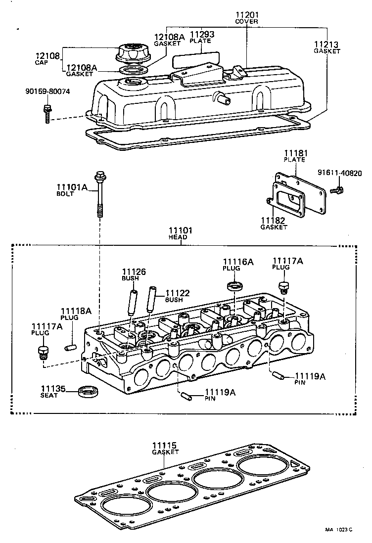 11101-49116 HEAD SUB-ASSY, CYLINDER product image