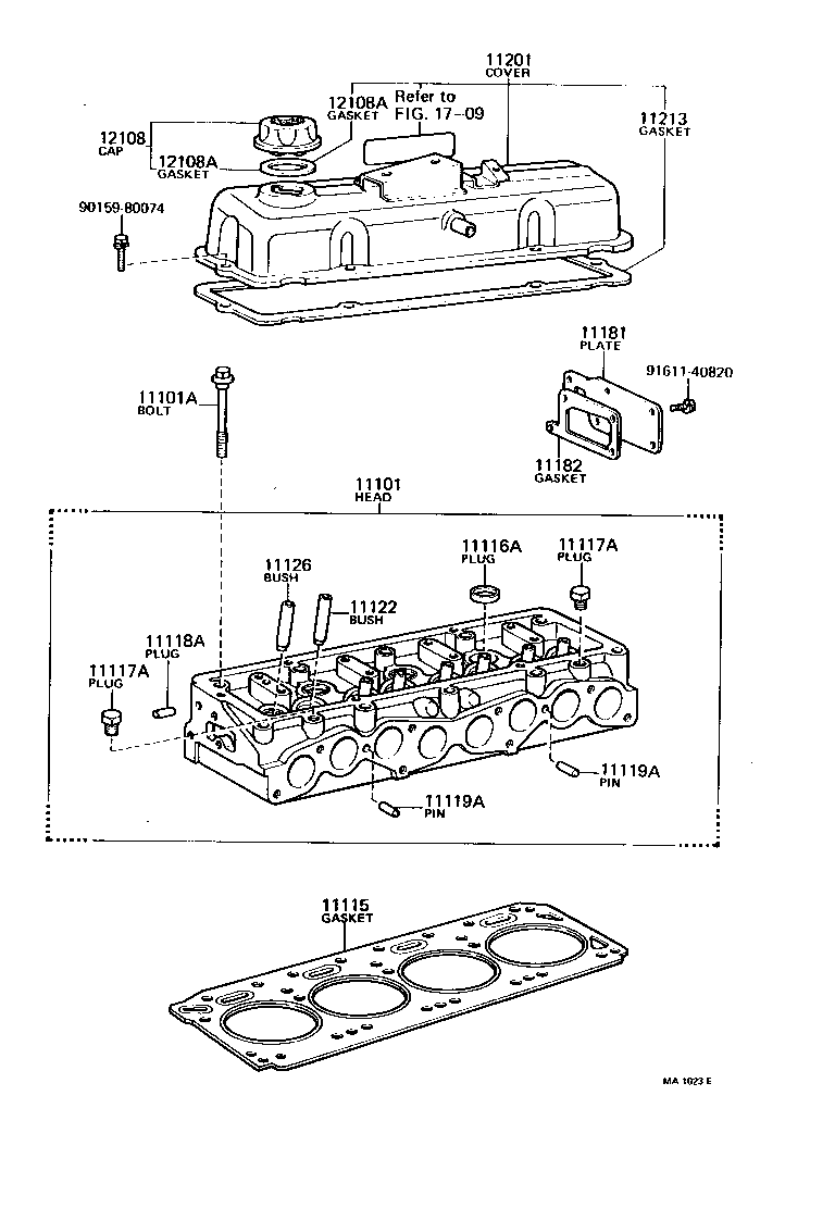 11101-49166 HEAD SUB-ASSY, CYLINDER product image