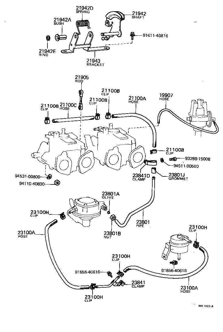 90401-13013 BOLT, CARBURETOR TO CARBURETOR HOSE UNION product image