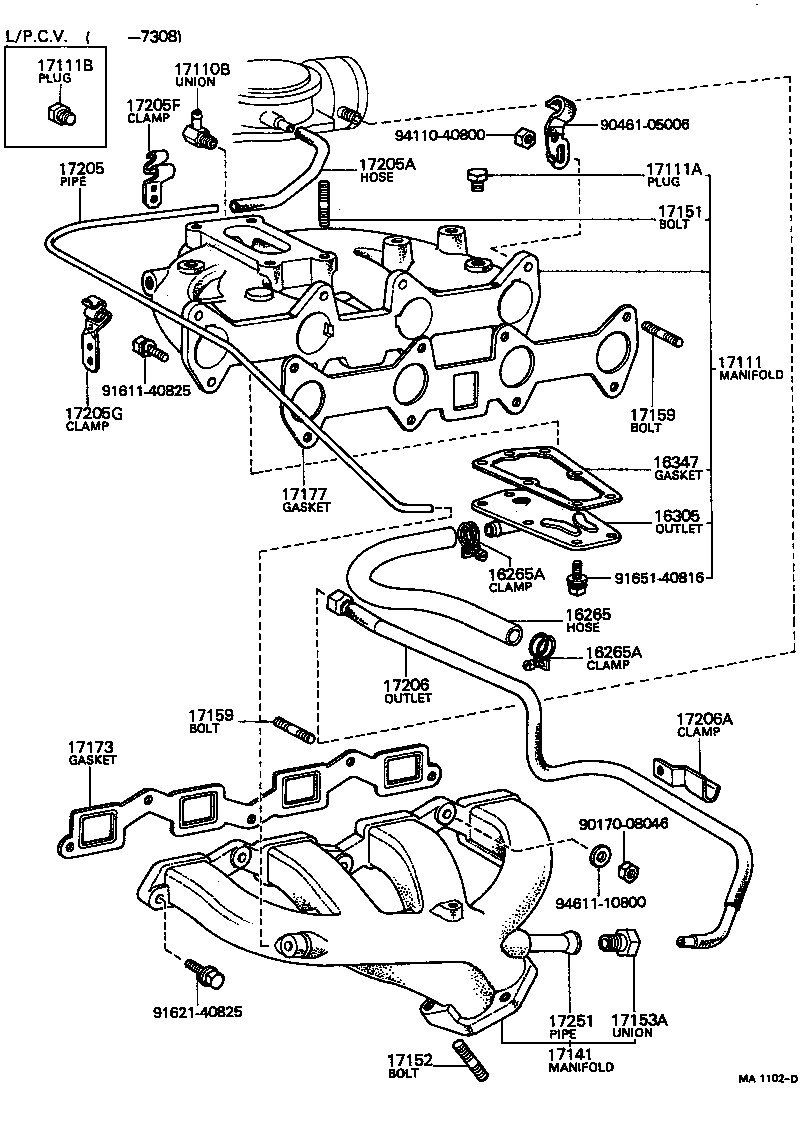 16347-25010 GASKET, WATER BY-PASS product image