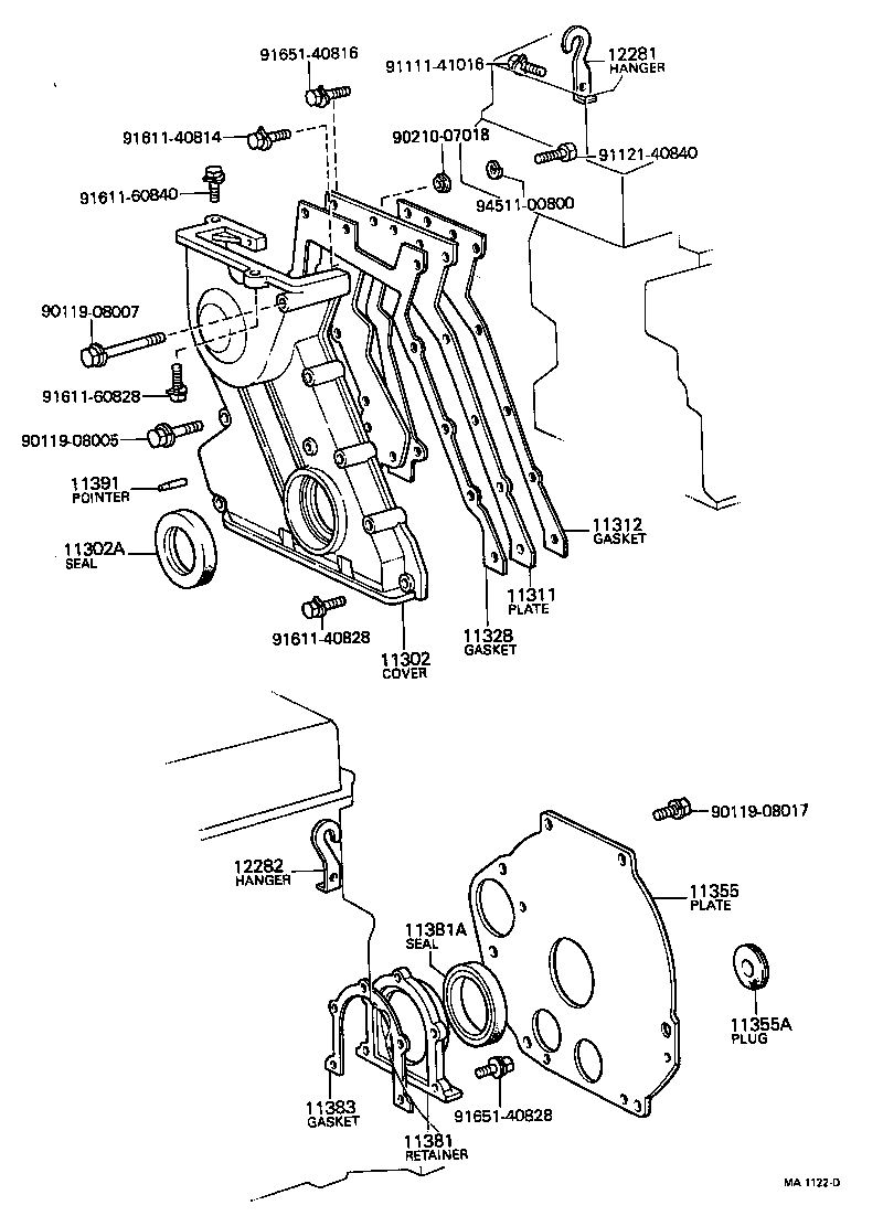 11306-31030 COVER SUB-ASSY, FLYWHEEL HOUSING UNDER product image