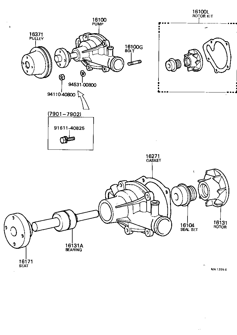 16193-33030 BOLT, STUD(FOR WATER PUMP COVER) product image