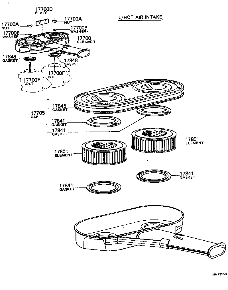 17700-25015 CLEANER ASSY, AIR product image
