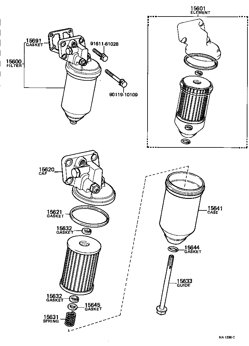 15661-78010 SPRING, COMPRESSION(FOR OIL FILTER) product image