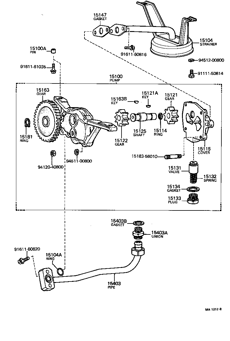 15100-56010 PUMP ASSY, OIL product image