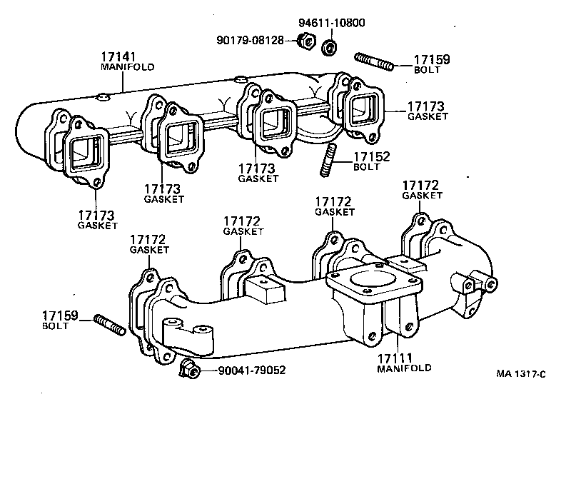 92112-60822 BOLT, STUD(FOR MANIFOLD TO CYLINDER HEAD) product image