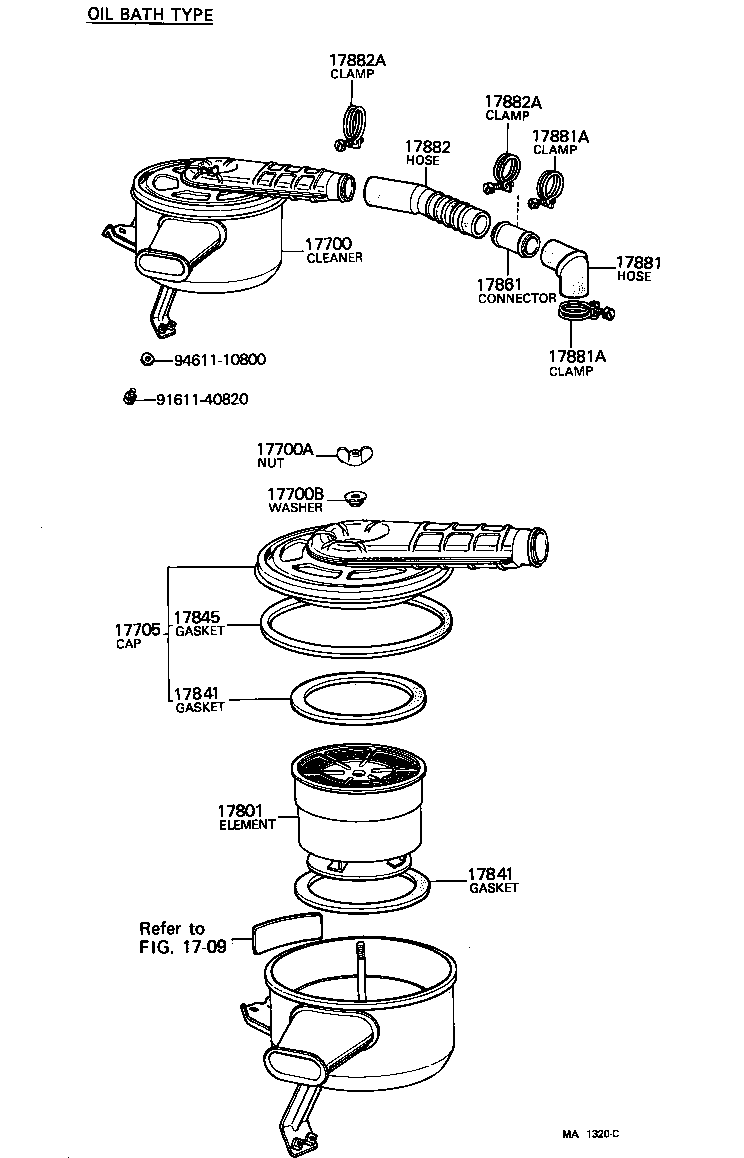 17705-60171 CAP SUB-ASSY, AIR CLEANER product image