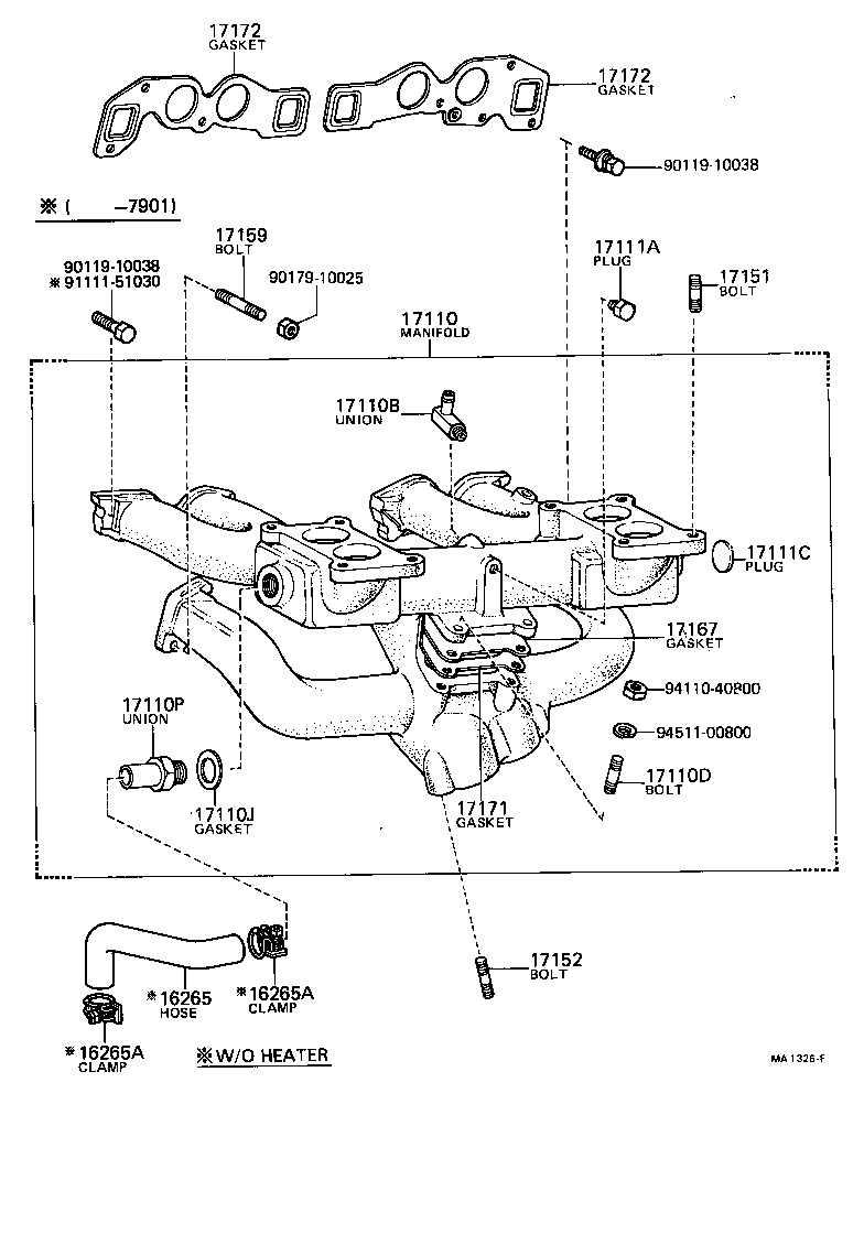 16347-25011 GASKET, WATER BY-PASS product image