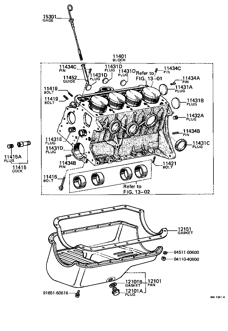 11401-29205 BLOCK SUB-ASSY, CYLINDER product image