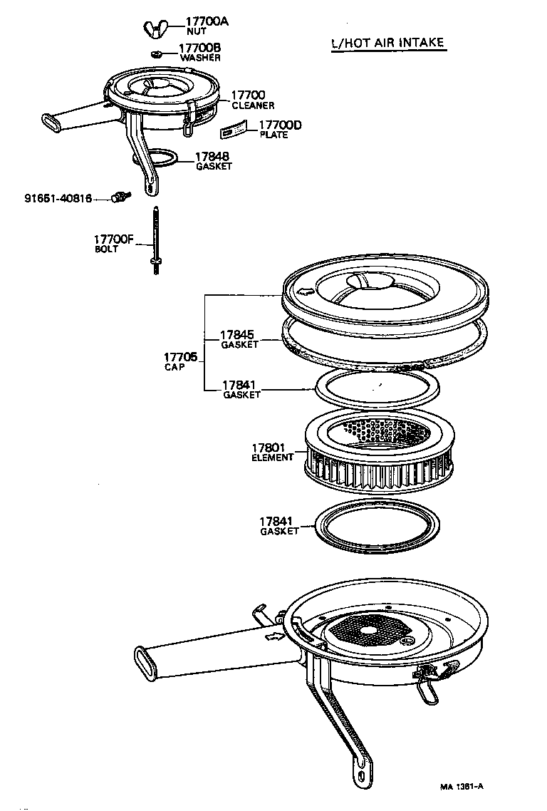 17700-25015 CLEANER ASSY, AIR product image