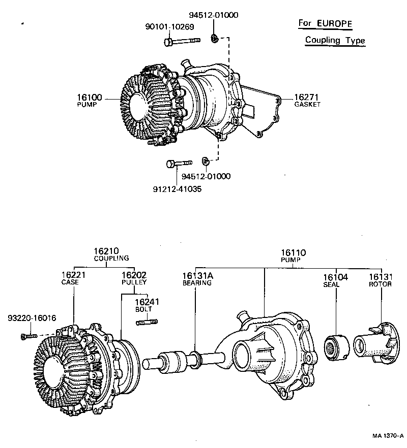 16271-56010 GASKET, WATER PUMP product image