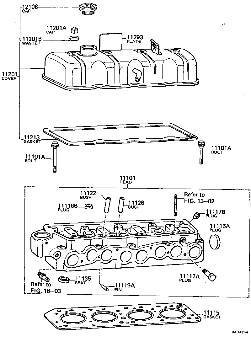 11101-39325 HEAD SUB-ASSY, CYLINDER product image