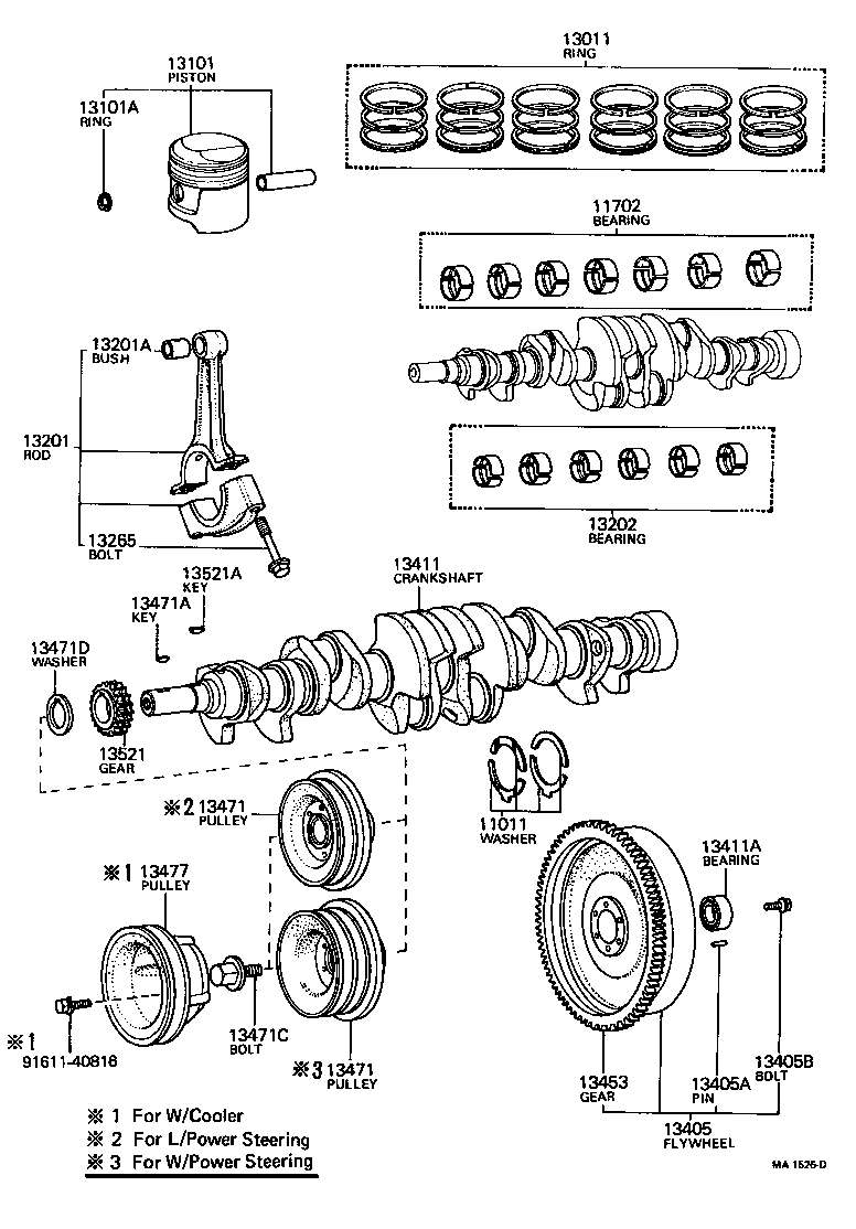 13477-41010 PULLEY, CRANKSHAFT, NO.2 product image