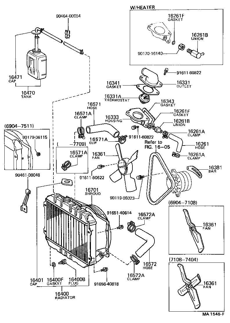 16261-22010 HOSE, WATER BY-PASS product image