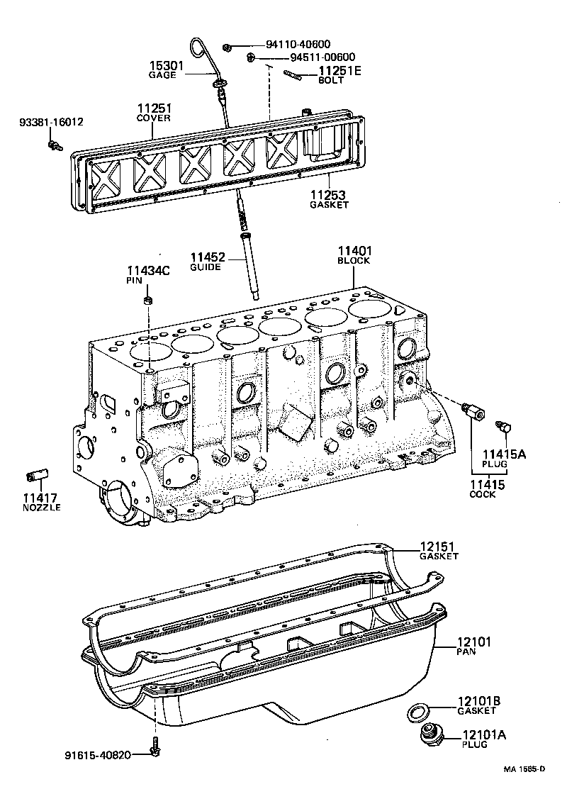 11452-60012 GUIDE, OIL LEVEL GAGE product image