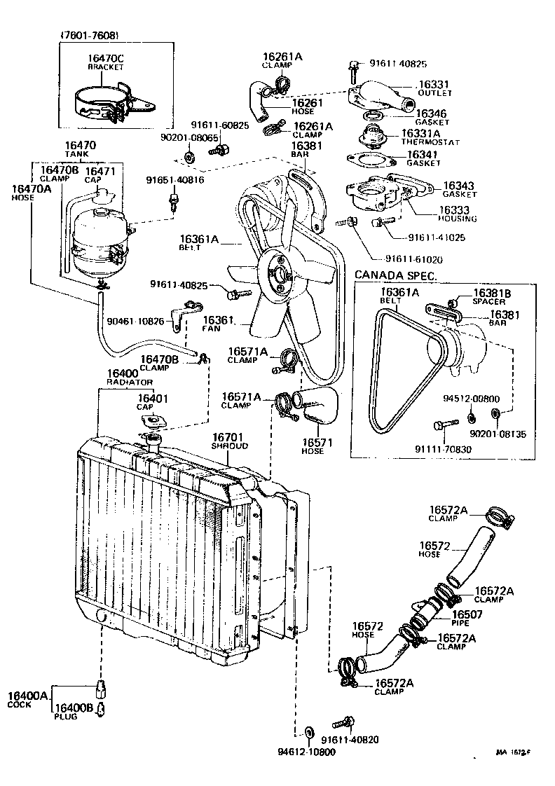16331-61010 HOUSING, WATER OUTLET product image