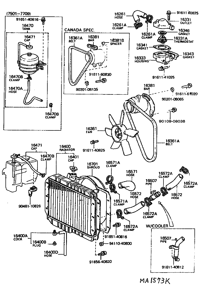 16331-61010 HOUSING, WATER OUTLET product image