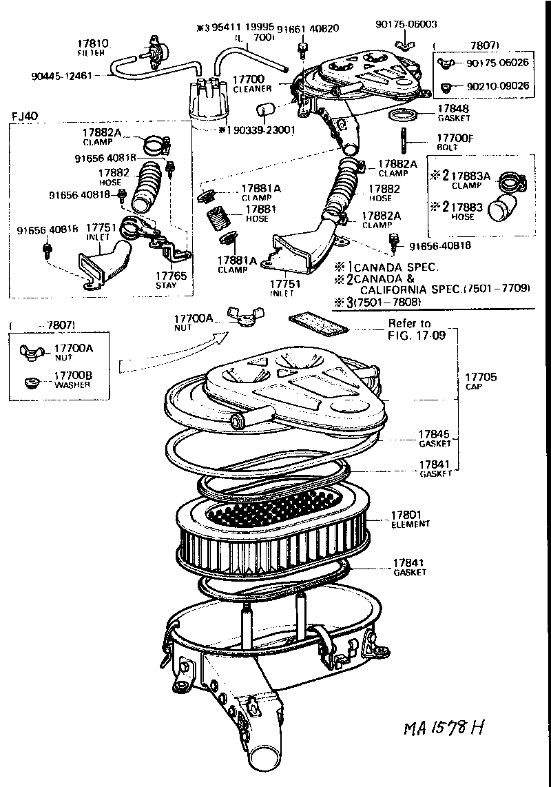 17705-60154 CAP SUB-ASSY, AIR CLEANER product image