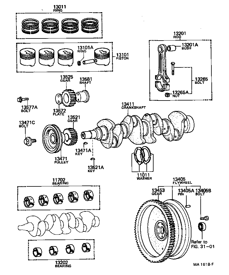 90105-13002 BOLT, FLYWHEEL SETTING product image