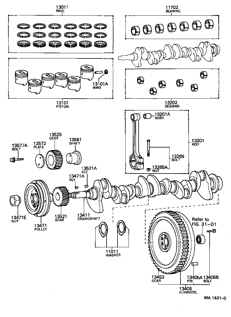 90105-13002 BOLT, FLYWHEEL SETTING product image