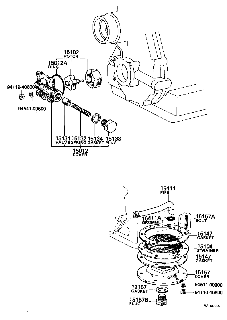 15147-10011 GASKET, OIL STRAINER product image
