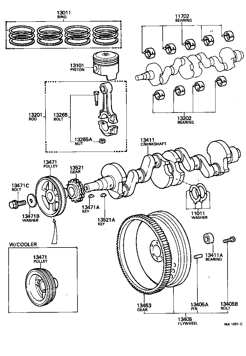 11702-25013 BEARING SET, CRANKSHAFT product image