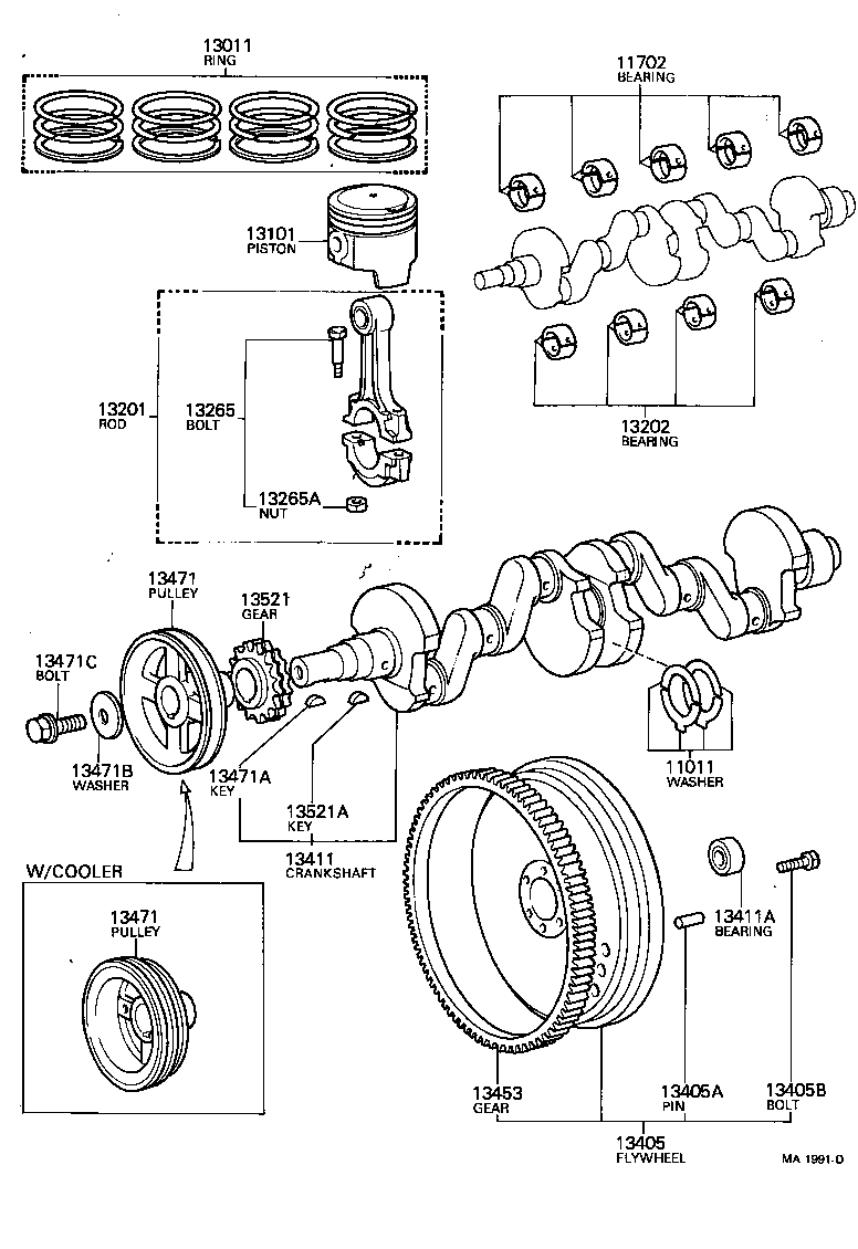 90170-10198 NUT, HEXAGON(FOR CONNECTING ROD BOLT) product image